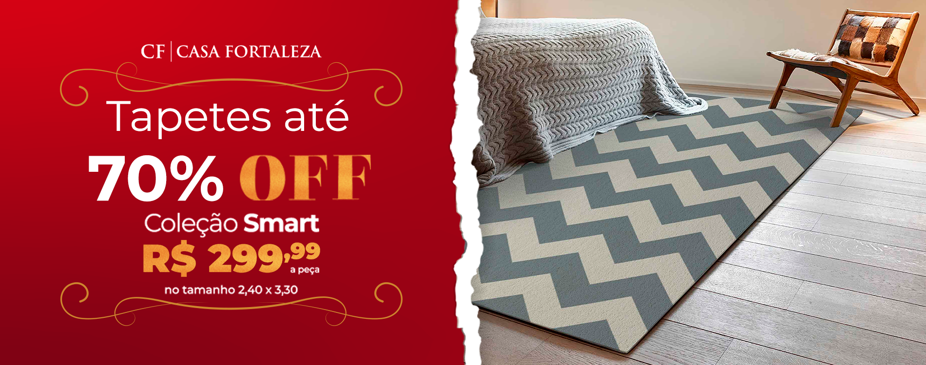 Tapetes com até 70% off